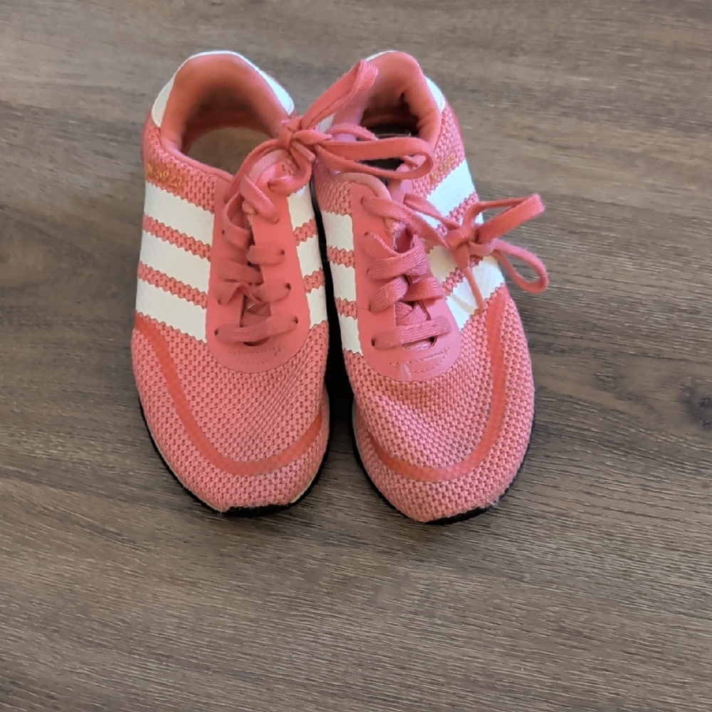 Adidas Pink and White Sneakers